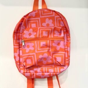 Floral Orange and Pink Kids Backpack